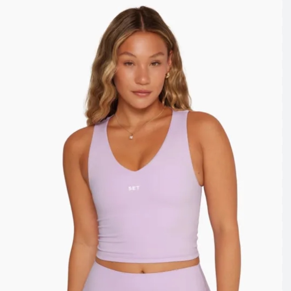 Set Active Point Tank Bra Workout Top - Wild Green S